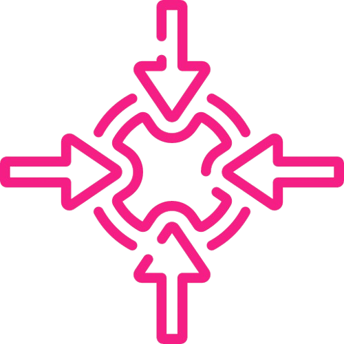 Ícone de gráfico representando impacto e transformação